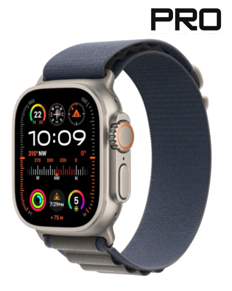 PRO ULTRA-2 GPS  Cellular 49mm Smartwatch, Sports Watch with Natural Titanium Case with Navy-Blue Trail Loop - M/L. Fitness Tracker, Precision GPS, Action Button - Image 3