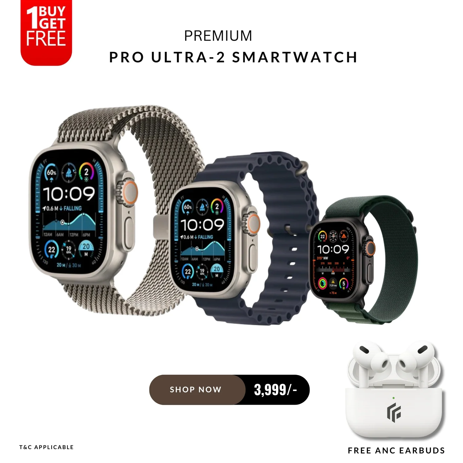 PRO ULTRA-2 49mm Smartwatch (GPS + Cellular) – Fitness Tracker with Action Button + FREE ANC Earbuds - Image 50