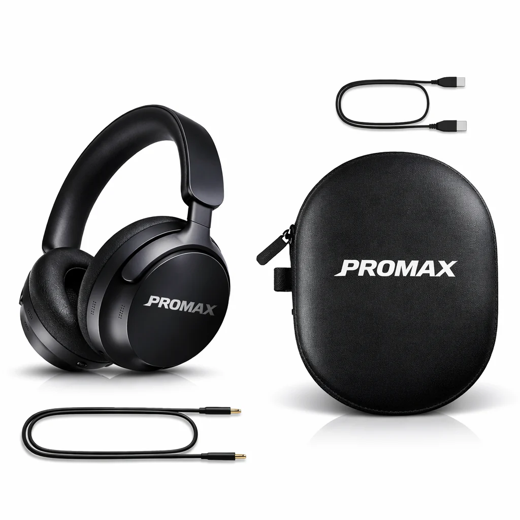 PROMAX ANC Headphones — Immersive Noise Cancellation, Alexa Voice Control, 40-Hour Battery & Complimentary ANC Earbuds - Image 10
