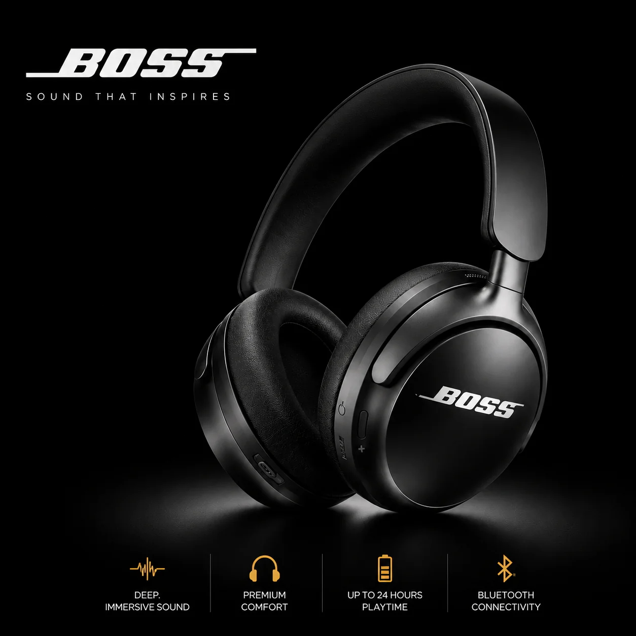 Boss Active Noise Cancelling Headphones with Alexa Voice Control | 40H Battery Life | Premium Sound Quality - Image 6