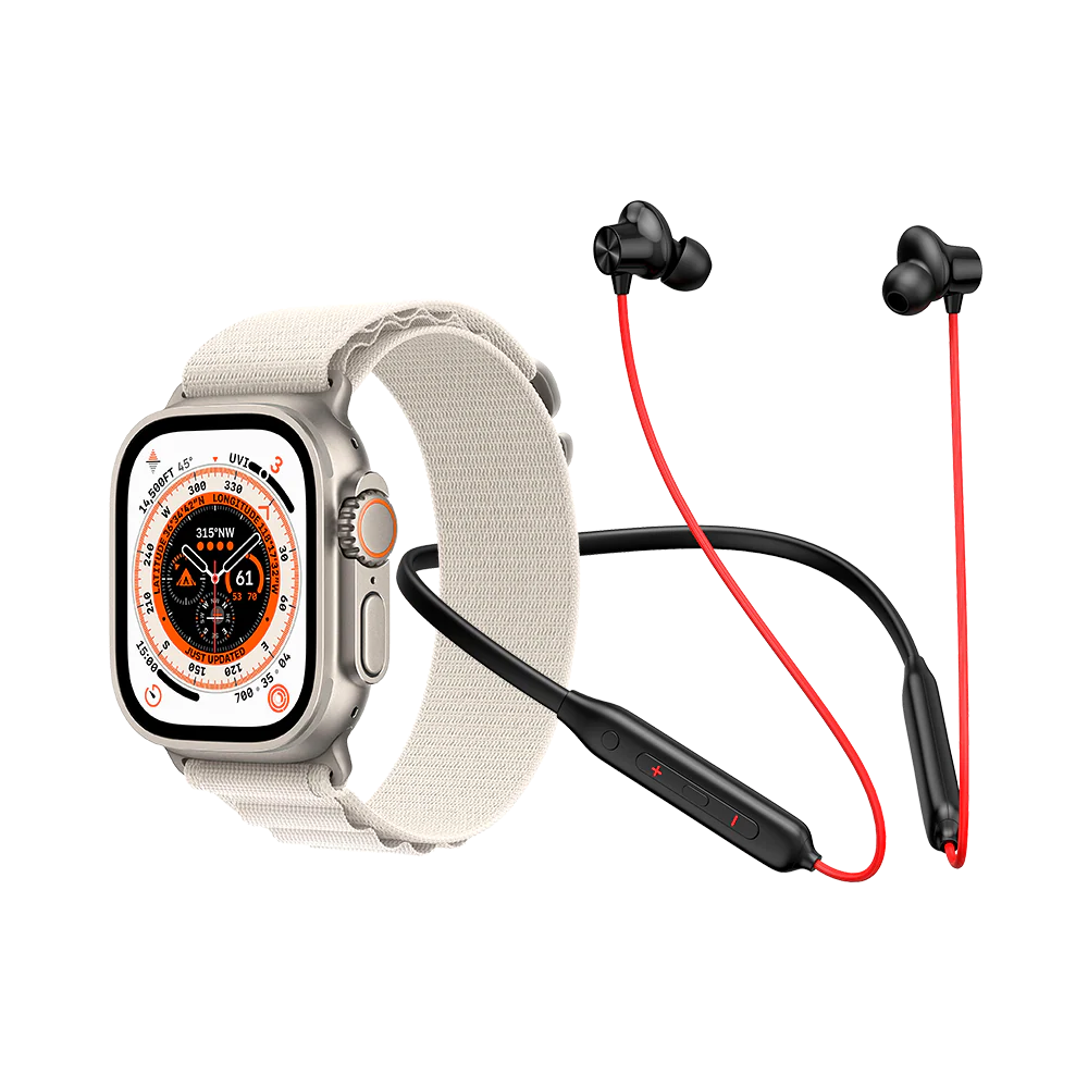 Ultra 2 Smartwatch & Z2 ENC Neckband Combo - Image 13