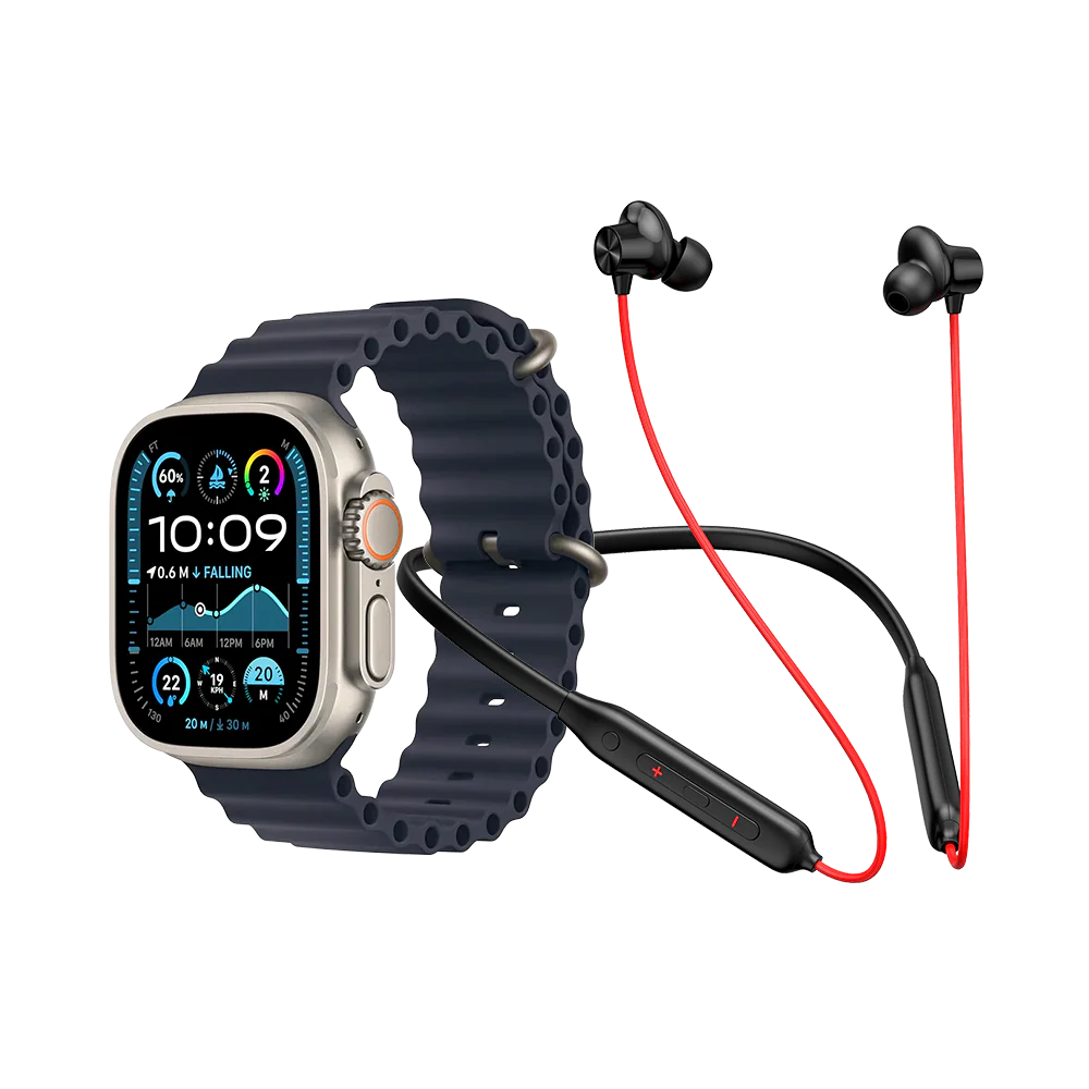 Ultra 2 Smartwatch & Z2 ENC Neckband Combo - Image 5
